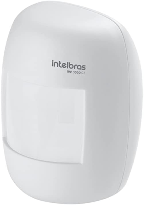 Sensor Infravermelho Passivo com Fio Intelbras Ivp3000 CF Cobertura com Ângulo de 115° e Alcance de 12m