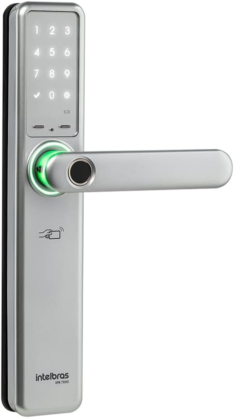 Fechadura Smart de Embutir Com Maçaneta Compatível com Alexa IFR 7000 Branco Intelbras