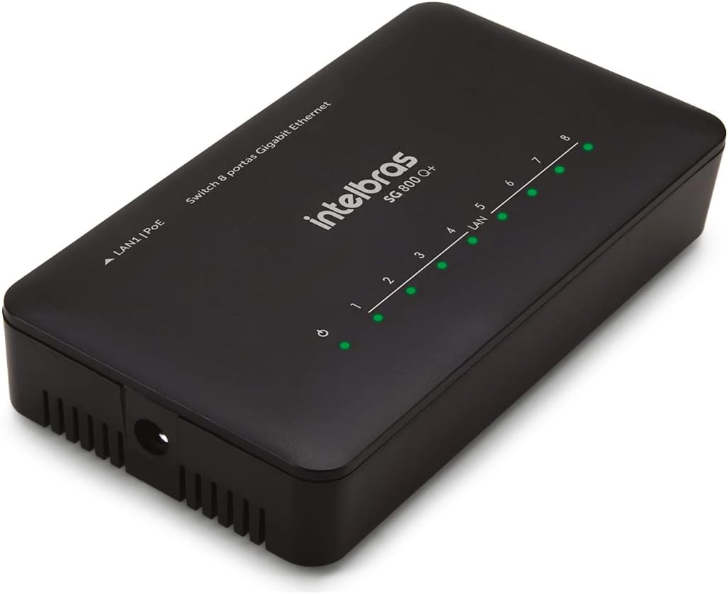 Switch 8 portas gigabit ethernet 10/100/1000mbps Sg 800 Q+ - Intelbras