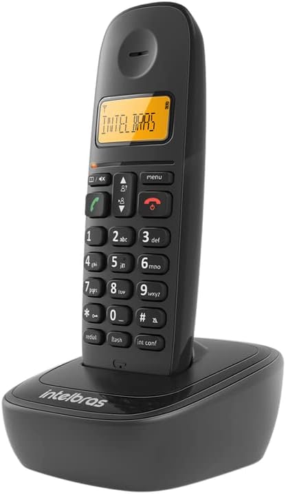 Telefone sem fio com identificador de chamadas TS 2510 ID Preto Intelbras