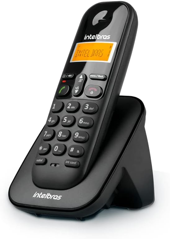 Telefone Digital Sem Fio TS 3110 Branco e Preto Intelbras
