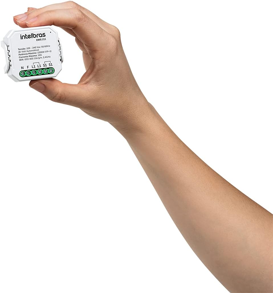 Interruptor Inteligente Smart IZY Controlador de Cargas Wifi 1/1 EWS 211 Branco Intelbras