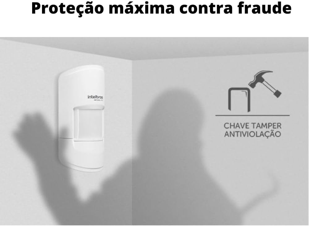 Sensor Infravermelho Intelbras IVP 5001 PET - Passivo - com Pet Immunity até 20Kg