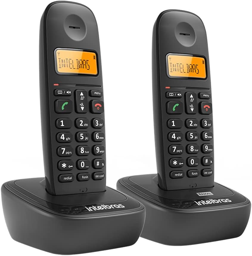 Kit Telefone Sem Fio Digital com Ramal Adicional TS 2512 Preto Intelbras