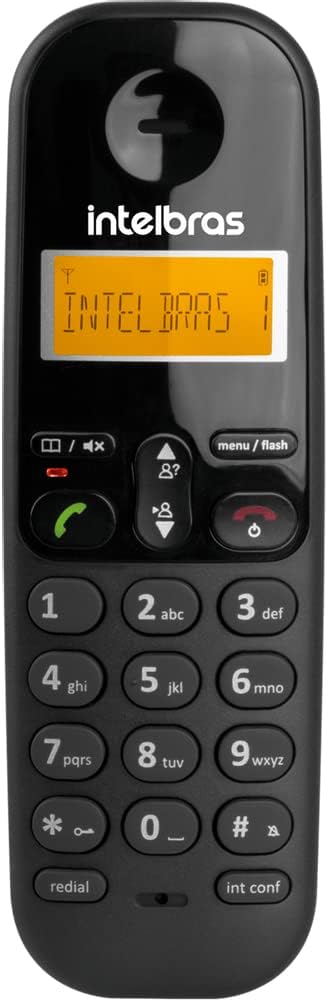 Telefone Digital Sem Fio TS 3110 Branco e Preto Intelbras
