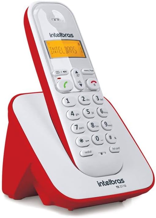 Telefone Digital Sem Fio TS 3110 Branco e Preto Intelbras