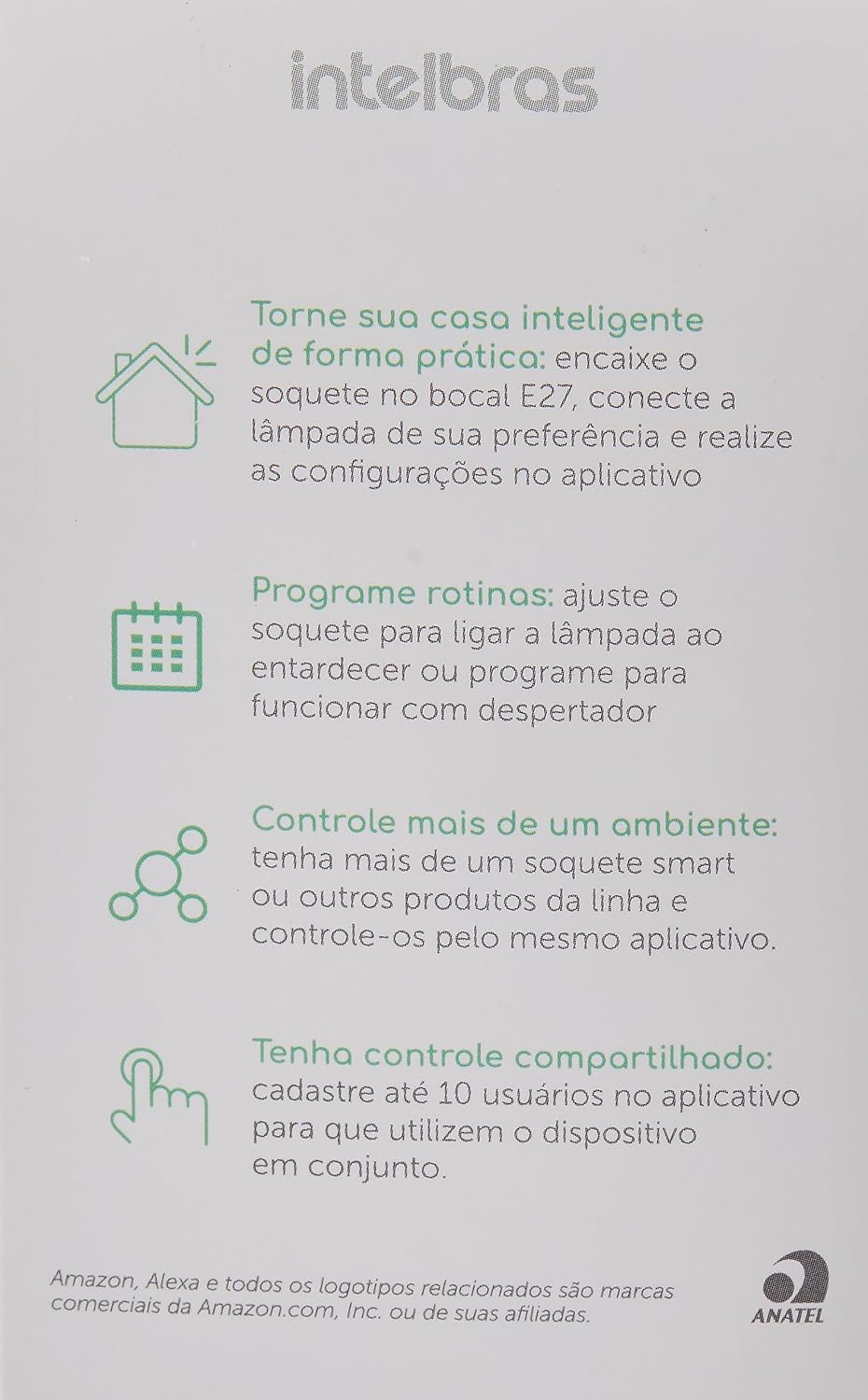 Interruptor Inteligente Izy Smart Soquete intelbras E27 EWS 400 Branco