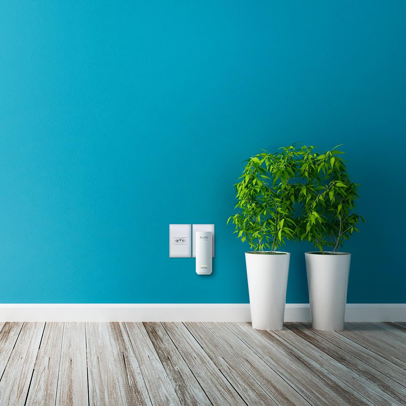 Repetidor Mesh Wi-fi 5 Dual Band Twibi Force Plug Branco Intelbras
