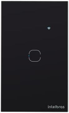 Interruptor Touch Inteligente Compatível Com Alexa Com 3 Teclas EWS 1003 Preto Intelbras