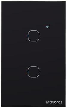 Interruptor Touch Inteligente Compatível Com Alexa Com 3 Teclas EWS 1003 Preto Intelbras