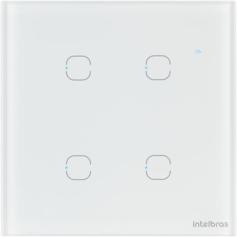 Interruptor Touch Inteligente Compatível Com Alexa Com 3 Teclas EWS 1003 Preto Intelbras