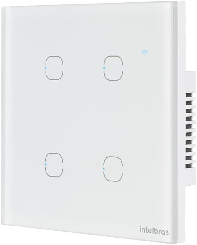 Interruptor Touch Inteligente Compatível Com Alexa Com 3 Teclas EWS 1003 Preto Intelbras