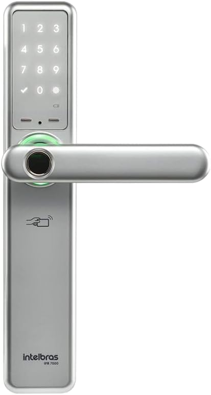 Fechadura Smart de Embutir Com Maçaneta Compatível com Alexa IFR 7000 Branco Intelbras