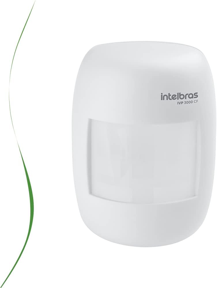 Sensor Infravermelho Passivo com Fio Intelbras Ivp3000 CF Cobertura com Ângulo de 115° e Alcance de 12m