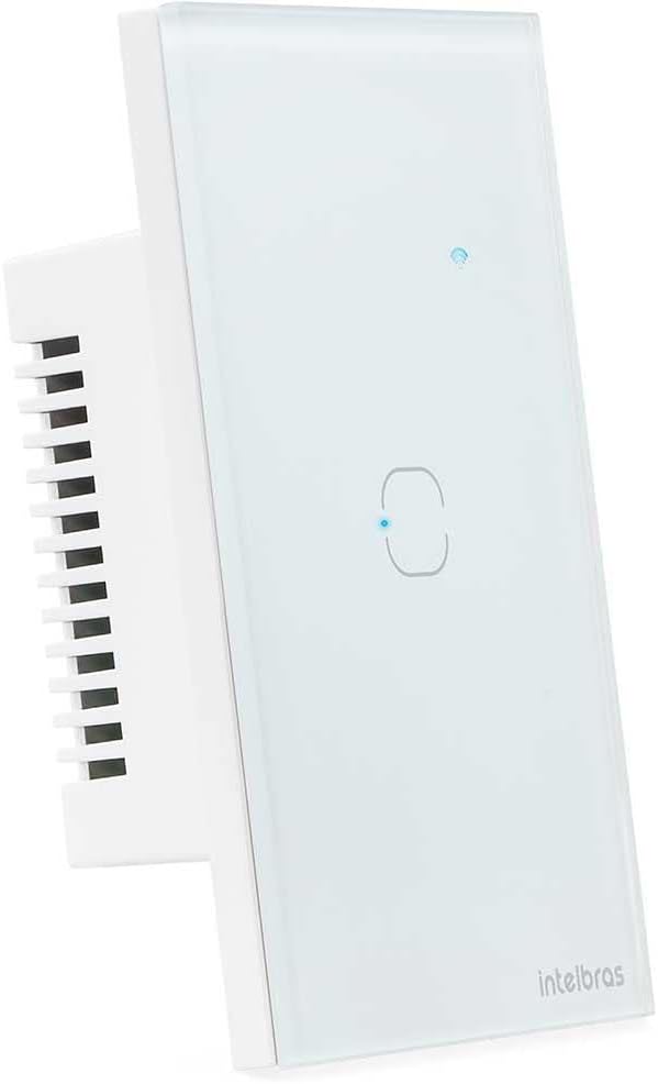 Interruptor Touch Inteligente Compatível Com Alexa Com 2 Teclas EWS 1002 Branco Intelbras