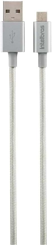 intelbras Cabo micro USB em nylon 1,5 m EUAB 15NB Branco