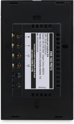 Interruptor Touch Inteligente Compatível Com Alexa Com 3 Teclas EWS 1003 Preto Intelbras