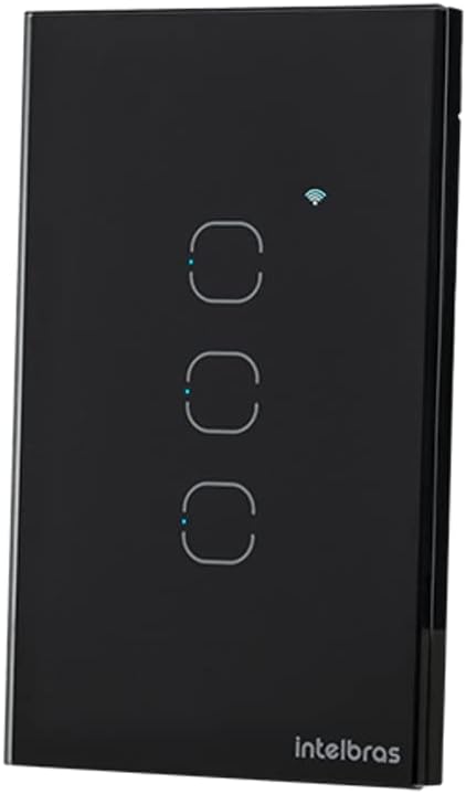 Interruptor Touch Inteligente Compatível Com Alexa Com 2 Teclas EWS 1002 Branco Intelbras