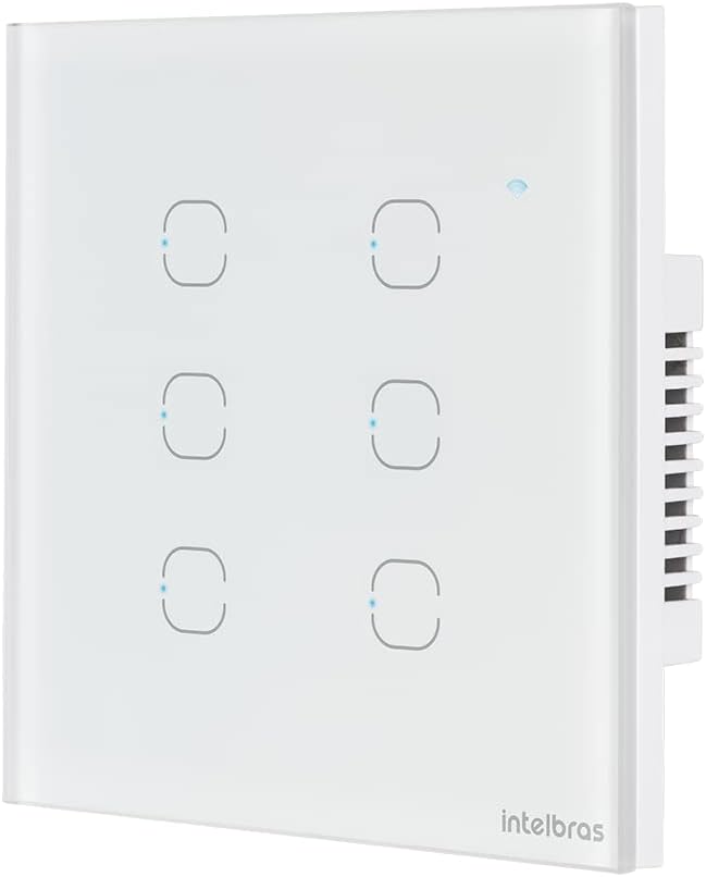 Interruptor Touch Inteligente Compatível Com Alexa Com 3 Teclas EWS 1003 Preto Intelbras