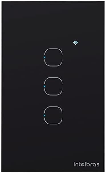 Interruptor Touch Inteligente Compatível Com Alexa Com 2 Teclas EWS 1002 Branco Intelbras
