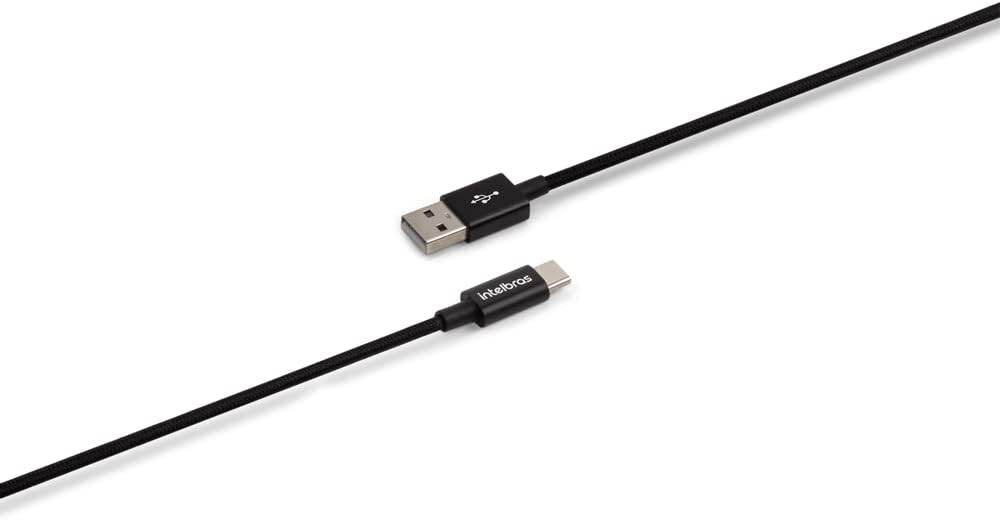 Cabo USB-C em nylon 1,5 m EUAC 15NB Branco Intelbras