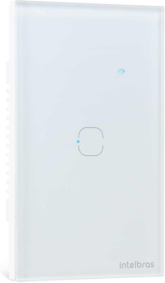 Interruptor Touch Inteligente Compatível Com Alexa Com 2 Teclas EWS 1002 Branco Intelbras