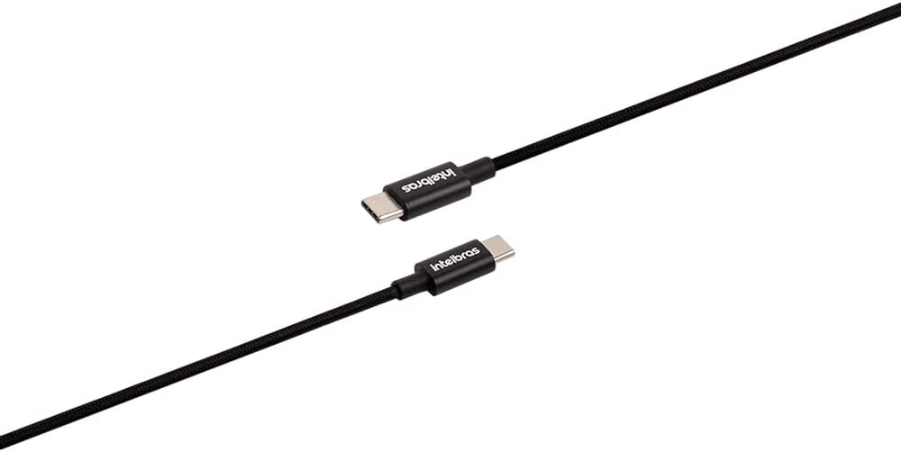 Cabo USB-C 1,5m em Nylon Intelbras EUCC 15NP Preto