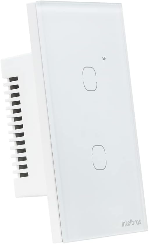 Interruptor Touch Inteligente Compatível Com Alexa Com 3 Teclas EWS 1003 Branco Intelbras