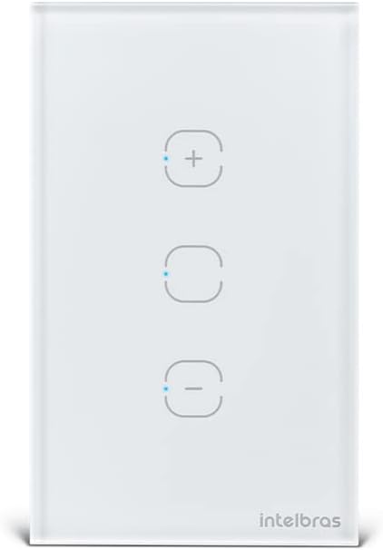 Interruptor Touch Inteligente Compatível Com Alexa Com 2 Teclas EWS 1002 Branco Intelbras