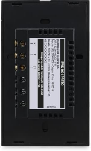 Interruptor Touch Inteligente Compatível Com Alexa Com 2 Teclas EWS 1002 Branco Intelbras