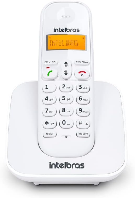 Telefone Digital Sem Fio TS 3110 Branco e Preto Intelbras