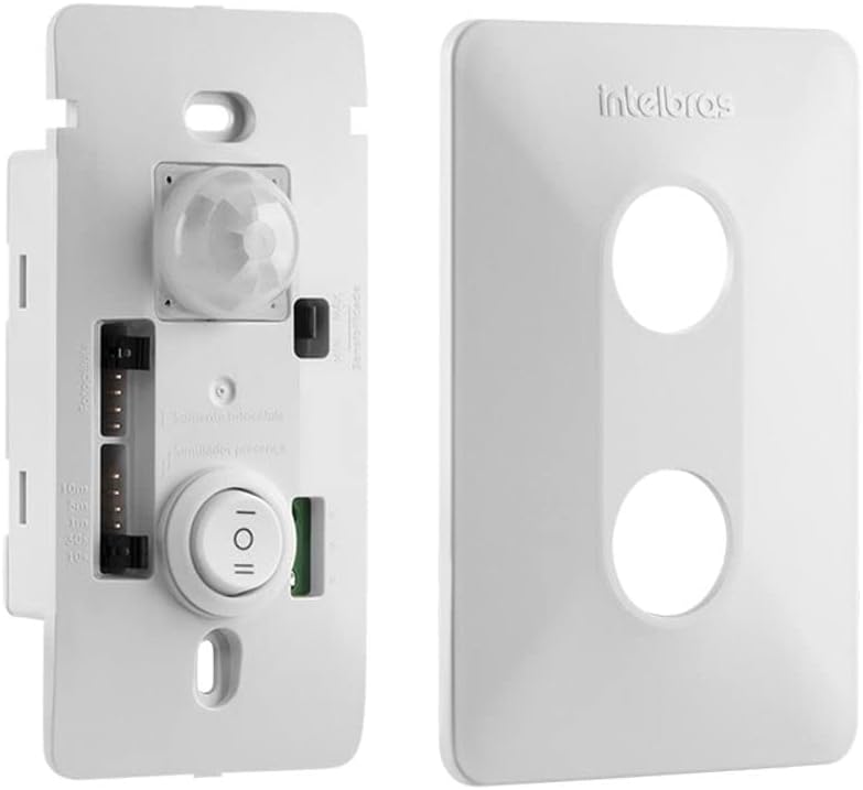 Sensor de Presença para Iluminação com Interruptor ESPI 180 E+ Branco Intelbras