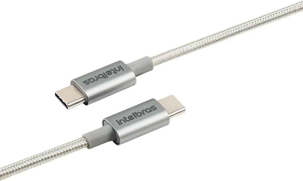 Cabo USB-C 1,5m em Nylon Intelbras EUCC 15NP Preto