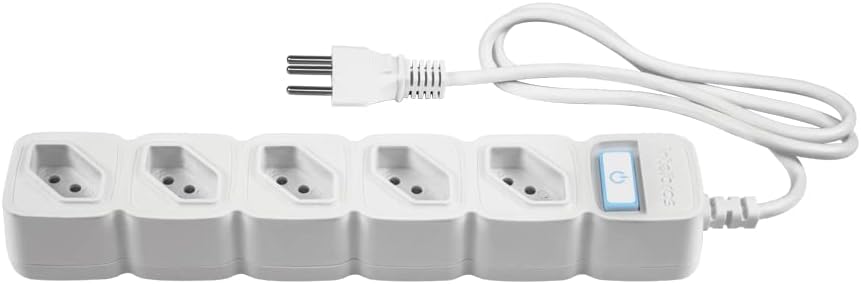 Filtro de Linha Inteligente com 5 tomadas Compatível com Alexa EWS 305 Branco Intelbras