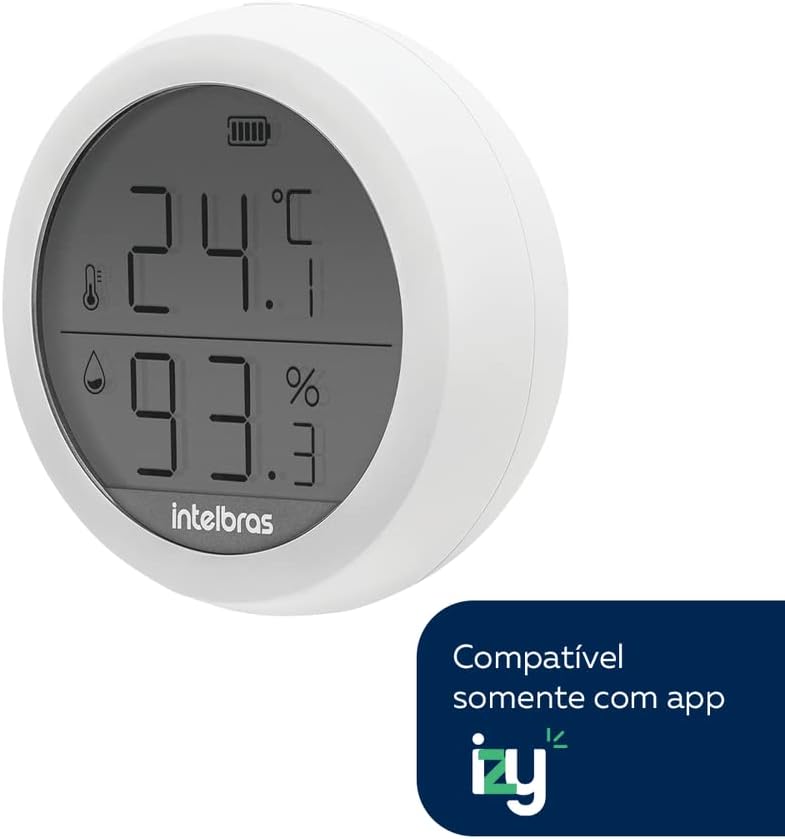 Sensor de Temperatura e Umidade Smart IST 1001 Branco Intelbras