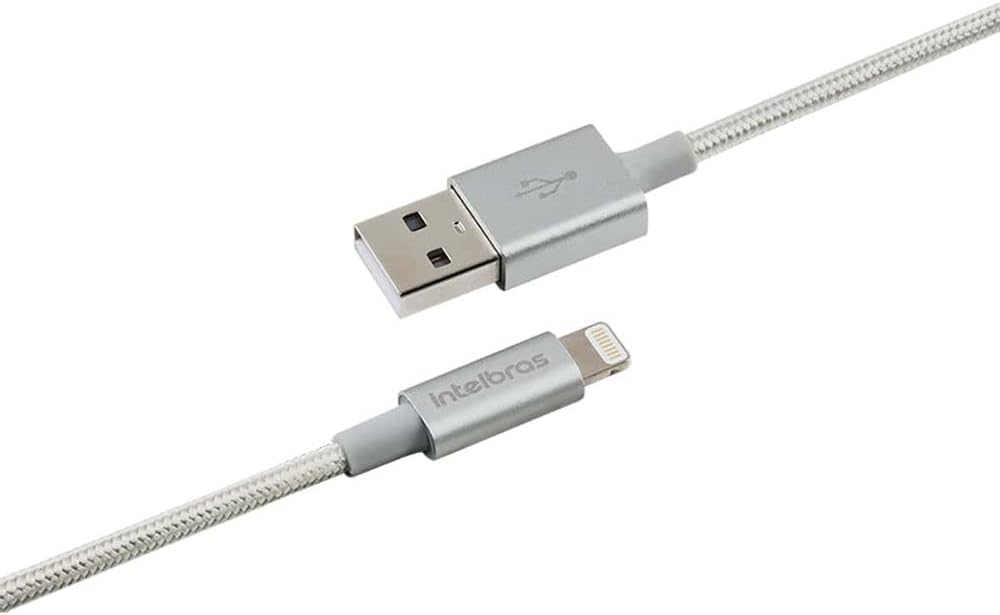 Cabo Lightning em nylon 1,5 m EUAL 15NB Branco Intelbras