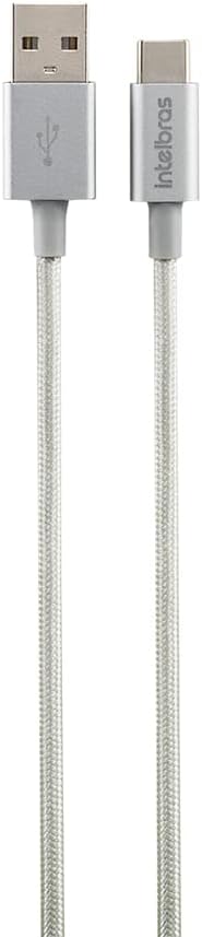 Cabo USB-C em nylon 1,5 m EUAC 15NB Branco Intelbras