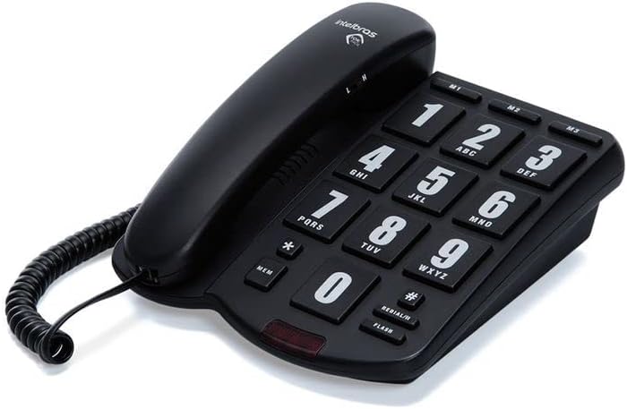 Telefone com Fio Tok Fácil Preto Intelbras