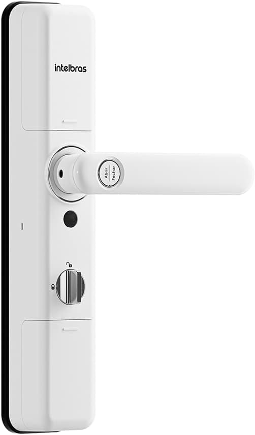 Fechadura Smart de Embutir Com Maçaneta Compatível com Alexa IFR 7000 Branco Intelbras