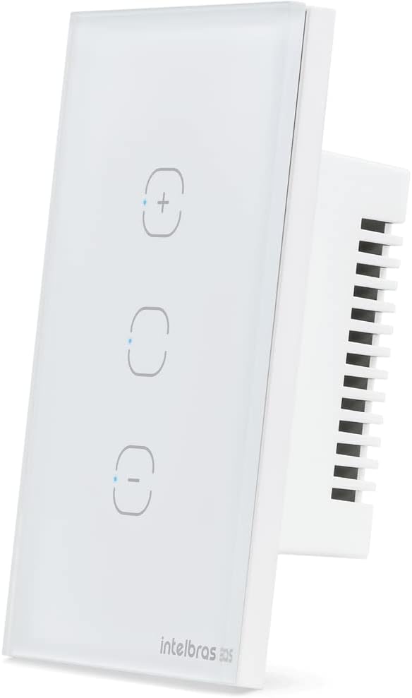 Interruptor Touch Inteligente Compatível Com Alexa Com 3 Teclas EWS 1003 Preto Intelbras