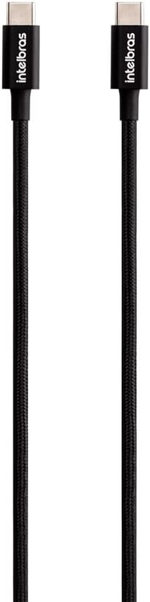 Cabo USB-C 1,5m em Nylon Intelbras EUCC 15NP Preto