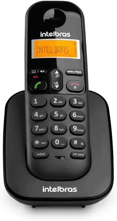 Telefone Digital Sem Fio TS 3110 Branco e Preto Intelbras