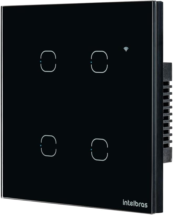 Interruptor Touch Inteligente Compatível Com Alexa Com 2 Teclas EWS 1002 Branco Intelbras