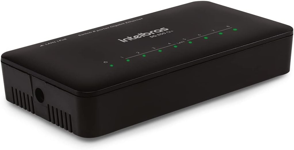 Switch 8 portas gigabit ethernet 10/100/1000mbps Sg 800 Q+ - Intelbras