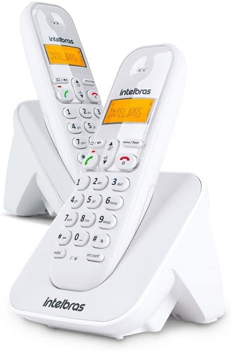 Telefone Digital Sem Fio TS 3110 Branco e Preto Intelbras