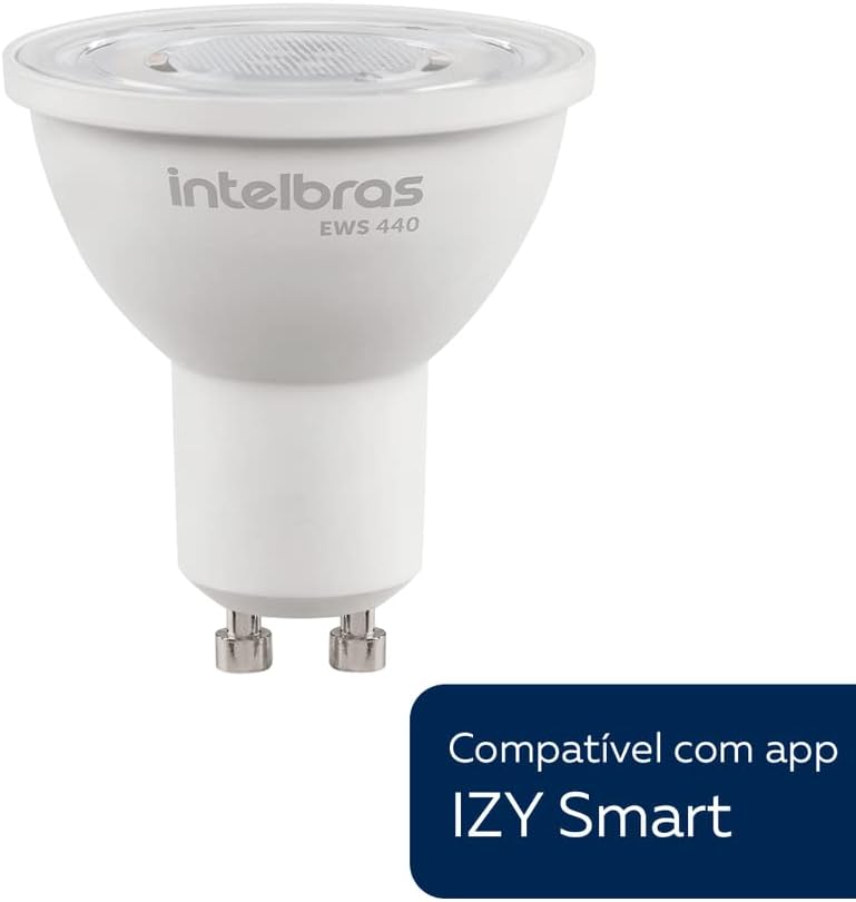Lâmpada LED Spot Smart Wi-Fi Compatível com Alexa EWS 440 Branco Intelbras