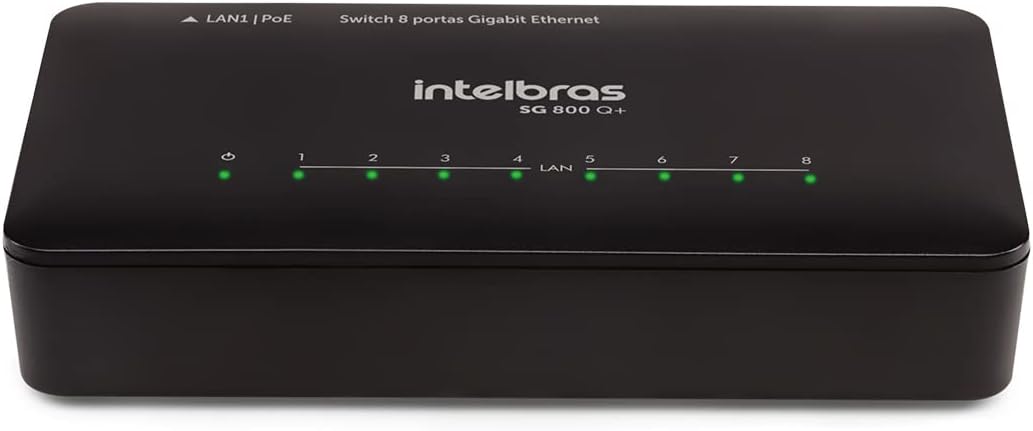 Switch 8 portas gigabit ethernet 10/100/1000mbps Sg 800 Q+ - Intelbras