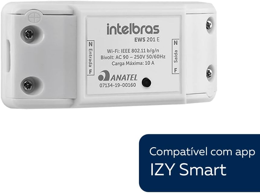 Interruptor Controlador de Cargas Izy Smart Wi-Fi EWS 201 E Branco Intelbras