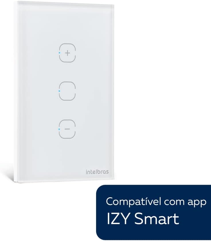 Interruptor Touch Inteligente Compatível Com Alexa Com 3 Teclas EWS 1003 Preto Intelbras
