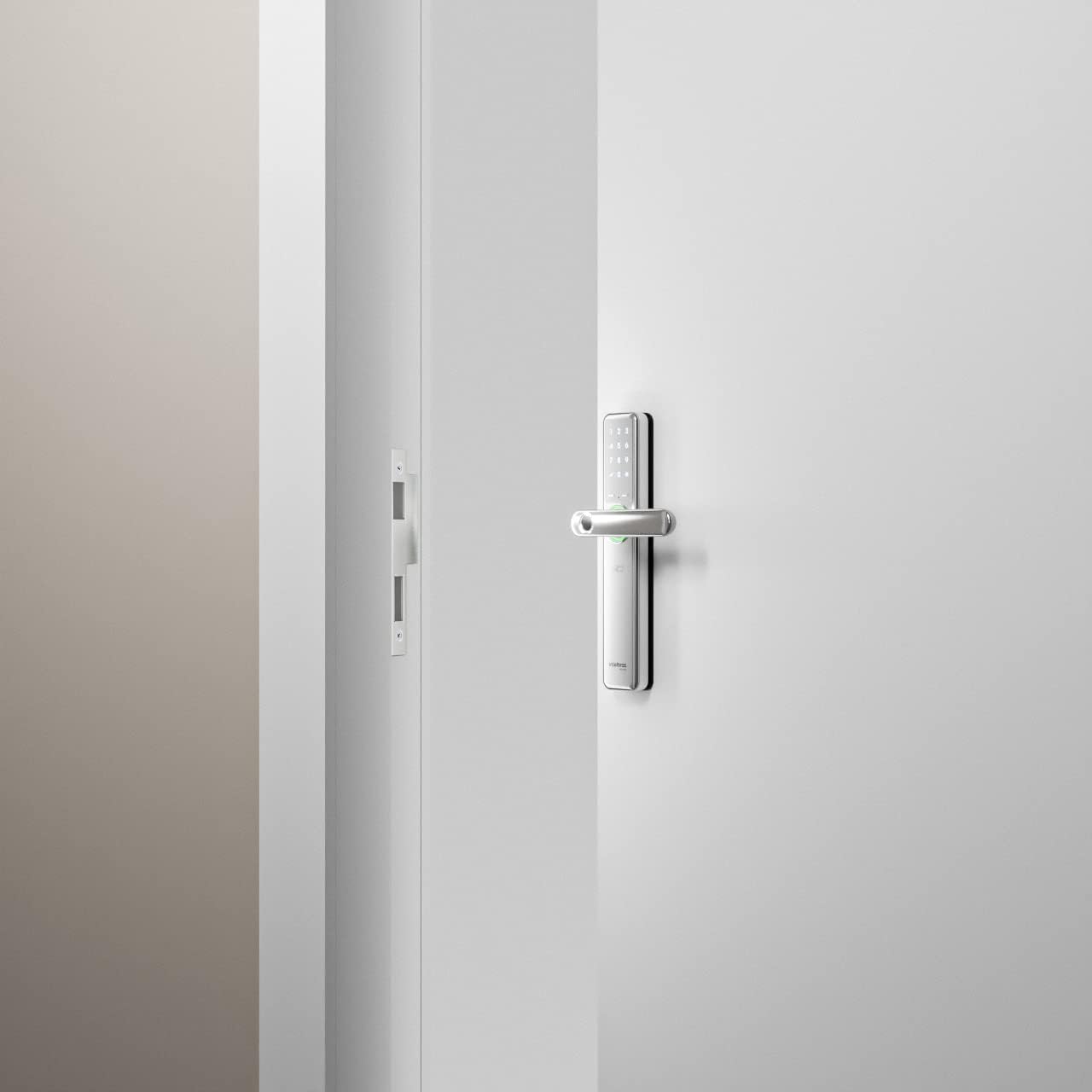 Fechadura Smart de Embutir Com Maçaneta Compatível com Alexa IFR 7000 Branco Intelbras